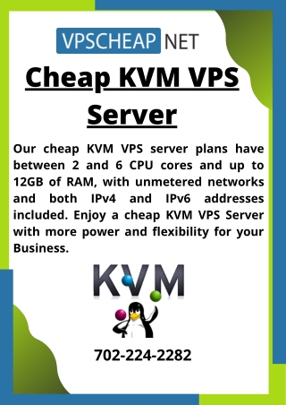 Cheap KVM VPS Server