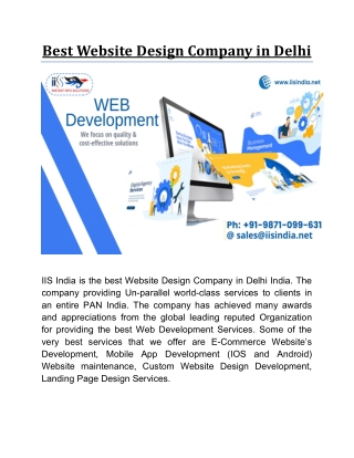 Best Website Design Company in Delhi