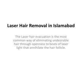 Laser Hair Removal in Islamabad