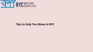 Tips to Help You Move in NYC