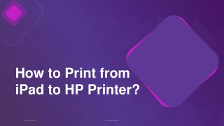 How to Print from iPad to HP Printer_