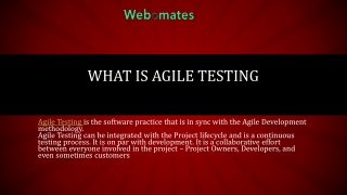 What is Agile Testing