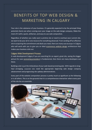 Benefits of top Web Design & Marketing in Calgary