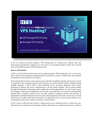 What Are the Different Types of VPS Hosting