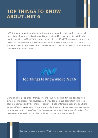 Top Things to Know about .NET 6