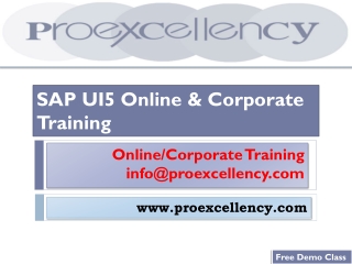 Proexcellency provides SAP UI5 online training.