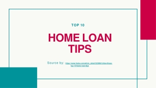 Top 10 Home Loan Tips