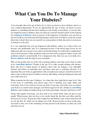 What Can You Do To Manage Your Diabetes.docx