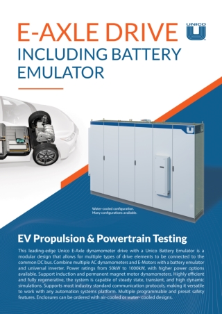 E-Axle drive including Battery Emulator