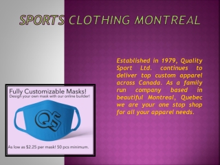 Sports Clothing Montreal