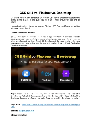 CSS Grid vs Flexbox vs Bootstrap Which one is better for 2022