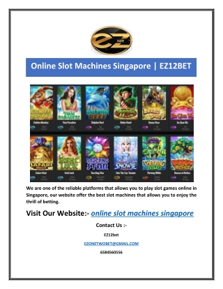 Online Slot Machines Singapore | EZ12BET