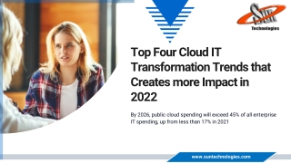 Top Four Cloud IT Transformation Trends  in 2022