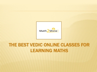 The Best Vedic Online Classes for Learning Maths