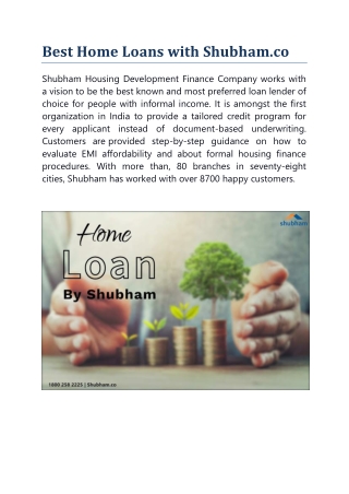 Best Home Loans with Shubham