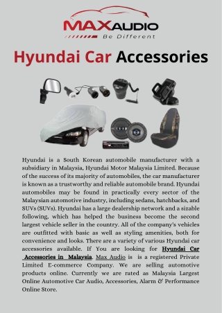 Hyundai Car Accessories