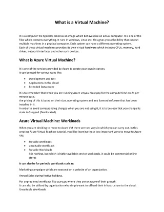 What is a Virtual Machine?