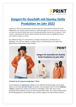 Wie können Stanley Stella Produkte Ihnen helfen, Ihr Geschäft im Jahr 2022 zu steigern