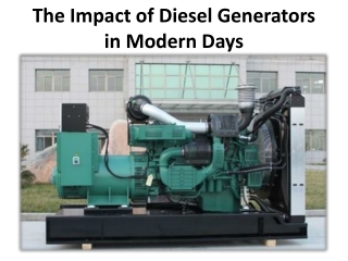 Most meaningful advantages of diesel generators