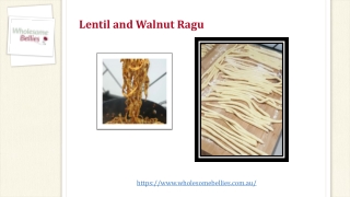 Lentil and Walnut Ragu