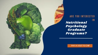 CNP Provides Access To Studies On The Diet-Mental Health Connection