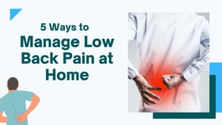 Manage Low Back Pain at Home