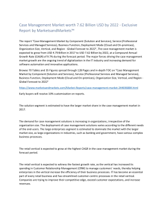 Case Management Market CAGR of 9.7% during the forecast period