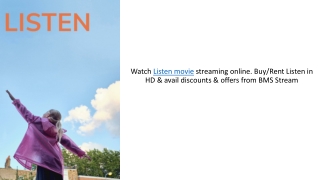 Listen Movie Online in HD - BMS Stream