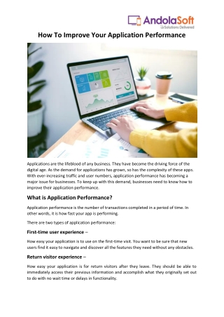 How To Increase Performance Of Web Application