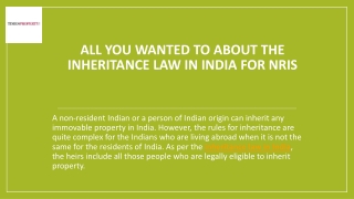 All you wanted to about the inheritance law