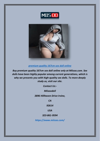 premium quality 167cm sex doll online | miisoo.com
