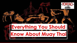 Everthing You Should Know About Muay Thai