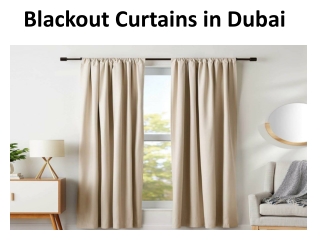 Blackout Curtains in Dubai