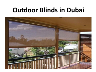 Outdoor blinds Dubai