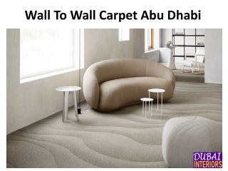Wall To Wall Carpet Abu Dhabi