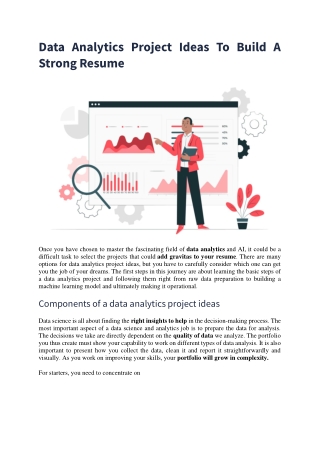 Data Analytics Project Ideas To Build A Strong Resume