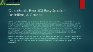 How to fix QuickBooks Error 403 swift?