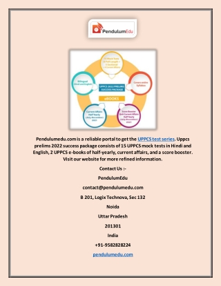 Uppcs Test Series | Pendulumedu.com