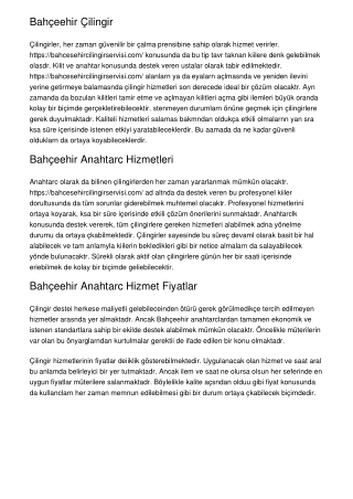 Bahçeşehir Çilingir