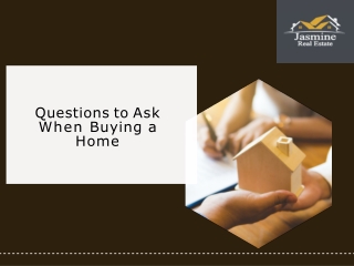 Questions to Ask When Buying a Home