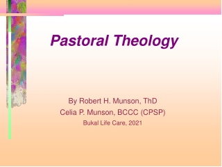 Pastoral Theology