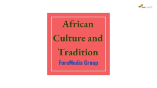 African Culture and Tradition