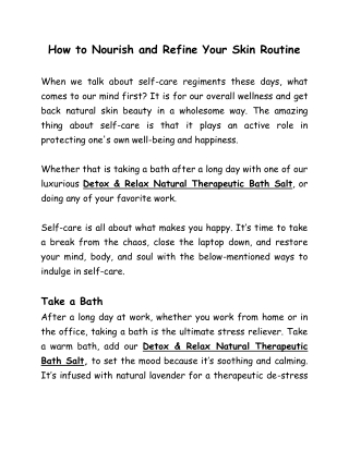 How to Nourish and Refine Your Skin Routine - Jenessence