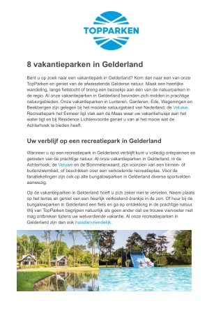 TopParken - Vakantiepark Gelderland