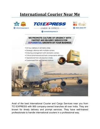 International Courier Near Me