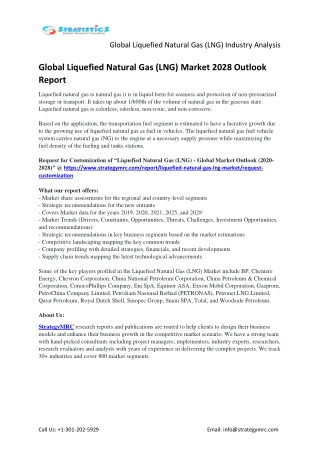 Global Liquefied Natural Gas (LNG) Industry Report Key Players Analysis