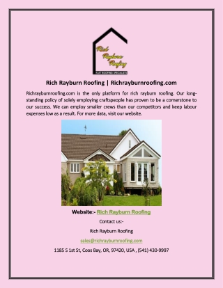 Rich Rayburn Roofing | Richrayburnroofing.com