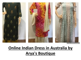 Online Indian Dress in Australia by Arya's Boutique