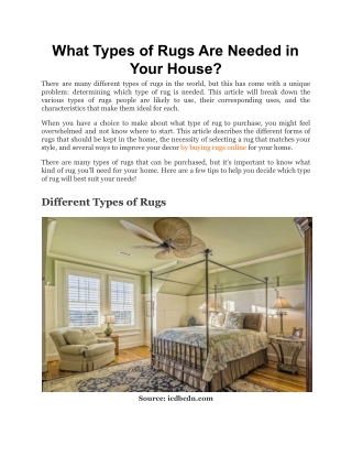 What Types of Rugs Are Needed in Your House_