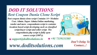 Readymade Coupondunia Clone System - DOD IT SOLUTIONS